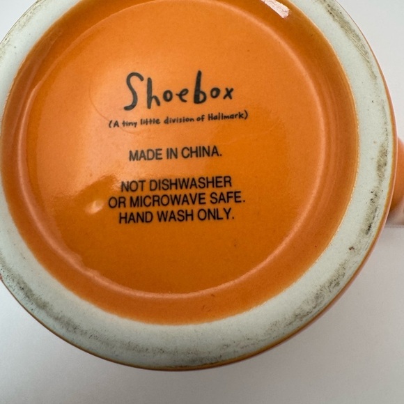 Shoebox Coffee Latte Mug “Coffee Chocolate Men” Orange And Brown Mug Funny - Picture 5 of 6